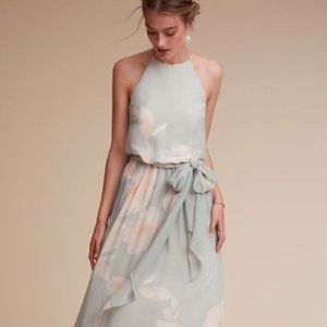 NWT BHLDN Donna Morgan Alana Dress in Mist/Blush